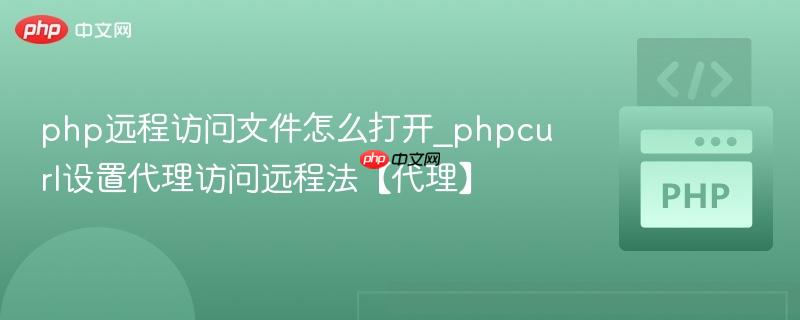 php远程访问文件怎么打开_phpcurl设置代理访问远程法【代理】  第1张