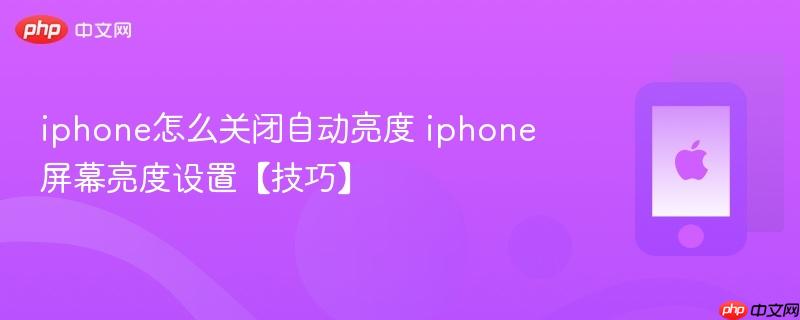 iphone怎么关闭自动亮度 iphone屏幕亮度设置【技巧】  第1张