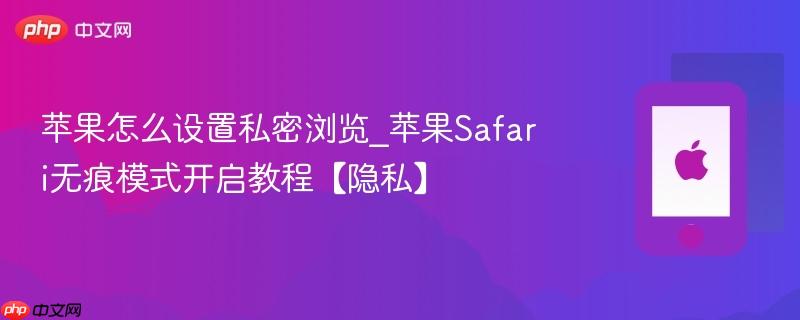 苹果怎么设置私密浏览_苹果Safari无痕模式开启教程【隐私】  第1张