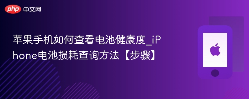 苹果手机如何查看电池健康度_iPhone电池损耗查询方法【步骤】