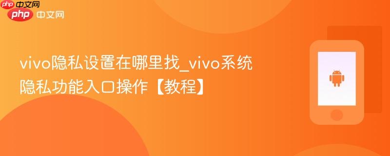vivo隐私设置在哪里找_vivo系统隐私功能入口操作【教程】  第1张
