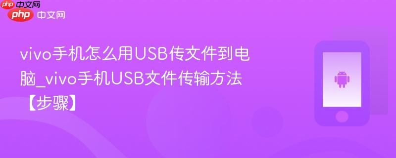 vivo手机怎么用USB传文件到电脑_vivo手机USB文件传输方法【步骤】  第1张