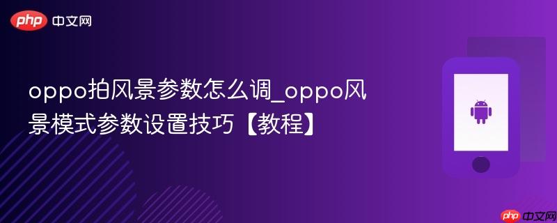 oppo拍风景参数怎么调_oppo风景模式参数设置技巧【教程】  第1张
