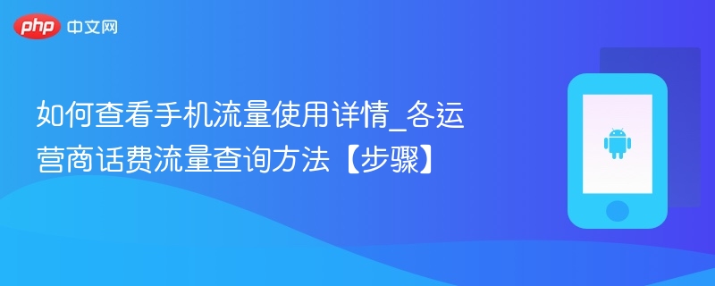 如何查看手机流量使用详情_各运营商话费流量查询方法【步骤】  第1张
