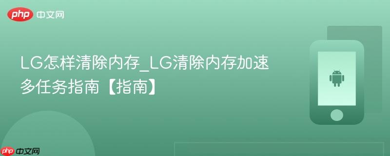 LG怎样清除内存_LG清除内存加速多任务指南【指南】  第1张