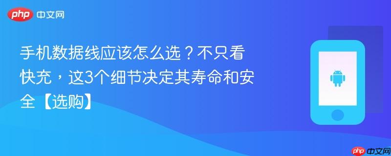 手机数据线应该怎么选？不只看快充，这3个细节决定其寿命和安全【选购】  第1张