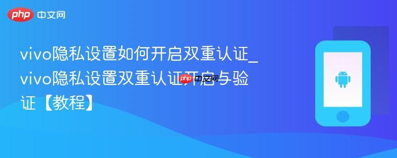 vivo隐私设置如何开启双重认证_vivo隐私设置双重认证开启与验证【教程】  第1张