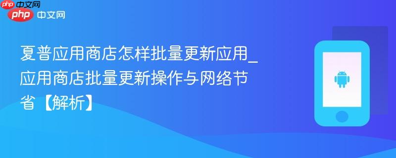 夏普应用商店怎样批量更新应用_应用商店批量更新操作与网络节省【解析】  第1张