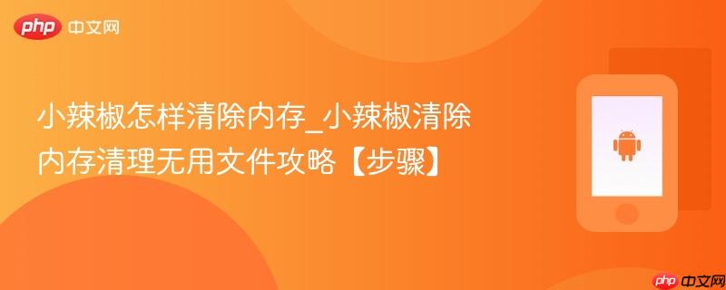 小辣椒怎样清除内存_小辣椒清除内存清理无用文件攻略【步骤】  第1张