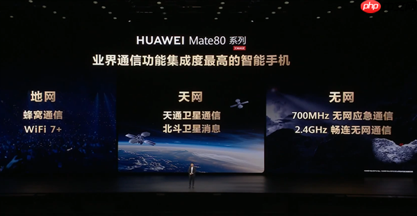 天网、地网、无网通吃！余承东：华为Mate 80系列通信地表最强  第1张