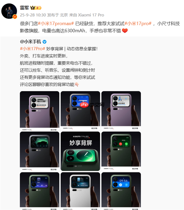 5999元起遭疯抢！雷军：小米17 Pro Max很多门店已经缺货  第1张