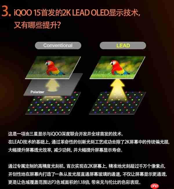 最完美的2K直屏！iQOO 15首发2K三星珠峰屏：一眼通透  第2张