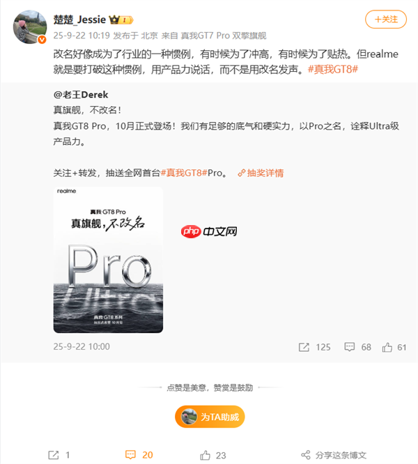 真我GT8 Pro不改名！真我CMO：用产品力说话 而不是用改名发声  第1张