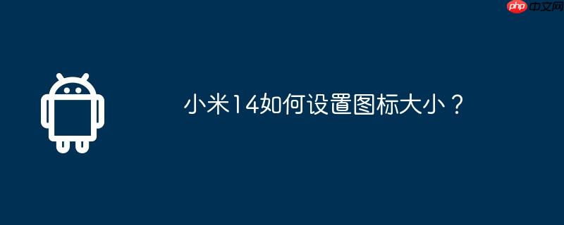 小米14如何设置图标大小？  第1张