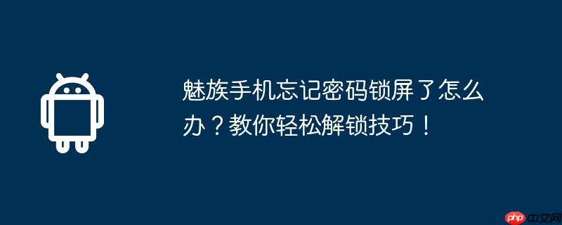 魅族手机忘记密码锁屏了怎么办？教你轻松解锁技巧！  第1张