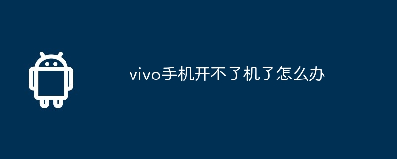 vivo手机开不了机了怎么办  第1张