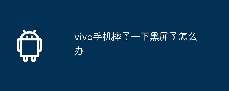 vivo手机摔了一下黑屏了怎么办  第1张