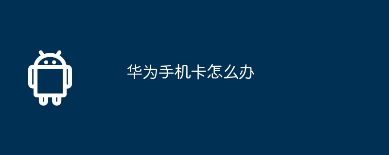 华为手机卡怎么办  第1张