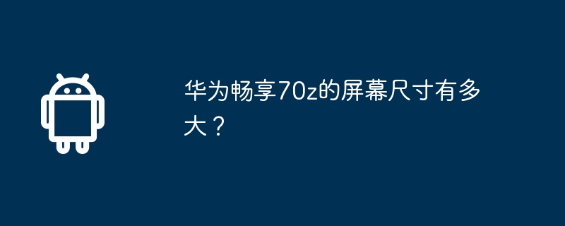 华为畅享70z的屏幕尺寸有多大？