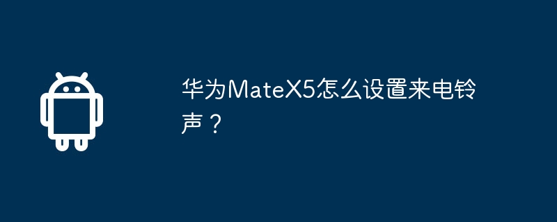 华为MateX5怎么设置来电铃声？  第1张