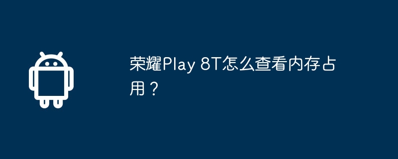 荣耀Play 8T怎么查看内存占用？  第1张