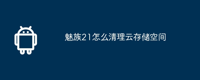 魅族21怎么清理云存储空间