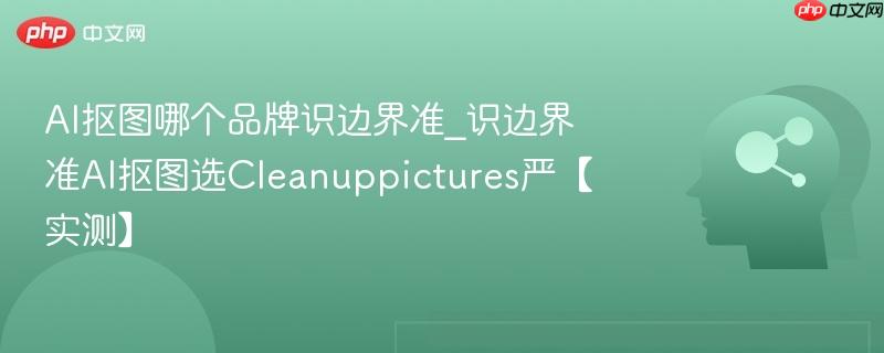 AI抠图哪个品牌识边界准_识边界准AI抠图选Cleanuppictures严【实测】  第1张