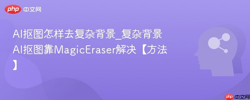 AI抠图怎样去复杂背景_复杂背景AI抠图靠MagicEraser解决【方法】  第1张