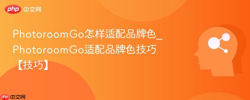 PhotoroomGo怎样适配品牌色_PhotoroomGo适配品牌色技巧【技巧】  第1张