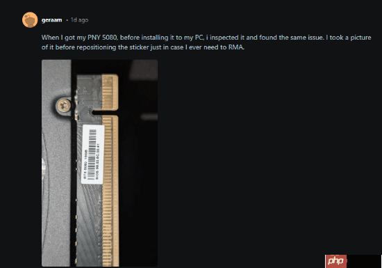 撕标签没保修 奇葩厂商竟贴在显卡金手指上 导致死机  第3张