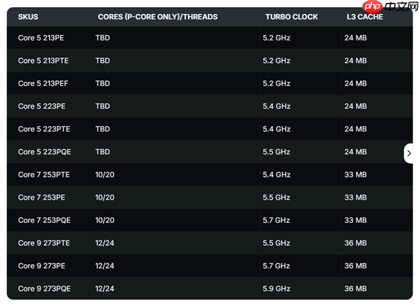 Intel纯大核Bartlett Lake最新消息：最高12个P核5.9GHz！  第2张