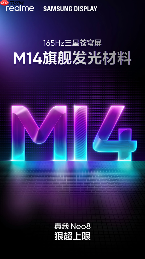 真我Neo8全球首发165Hz三星苍穹屏，以M14旗舰基材定义电竞屏幕新标杆  第3张