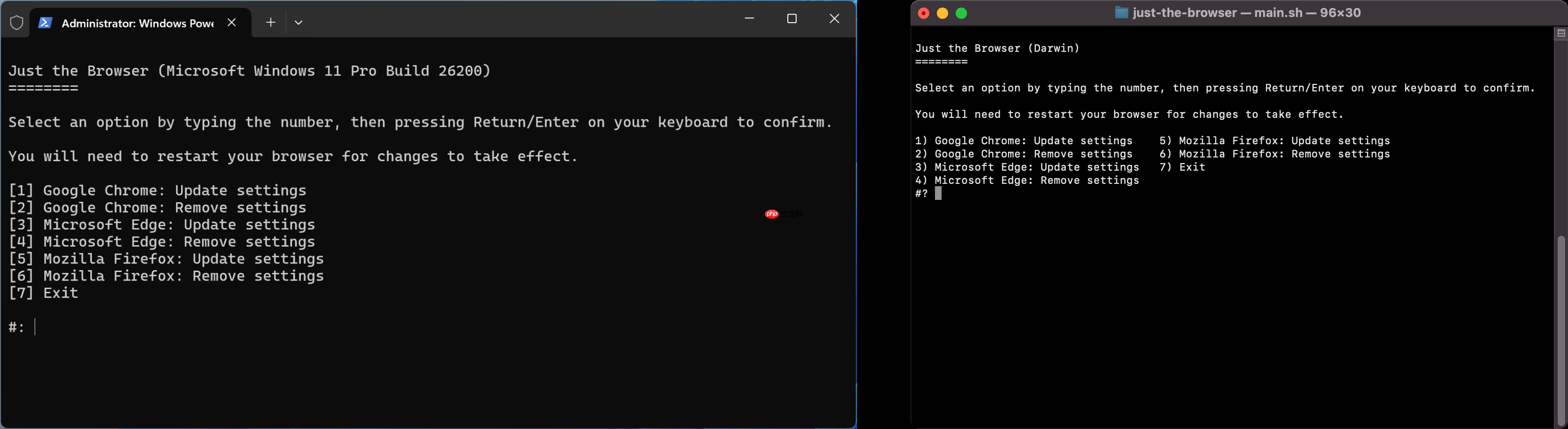 开源工具 Just the Browser：一键移除 Chrome、Edge、Firefox 的 AI、遥测与商业插件  第2张
