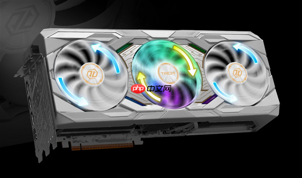 华擎发布RX 9070 XT太极白色版：自带屏幕、16针供电接口  第1张
