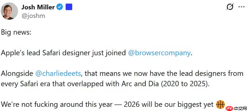 苹果 Safari 首席设计师跳槽至 AI 浏览器 Dia  第1张
