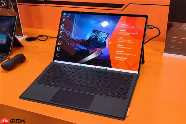 壹号本Super V二合一本亮相CES：搭载酷睿Ultra X7 358H  第4张