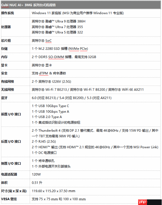 微星在2026 CES 发布Cubi NUC AI+ 3MG：面向AI驱动未来的超紧凑型Copilot+电脑  第2张