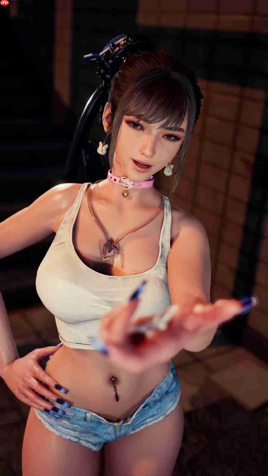 粉色连体服翘臀超性感！国外博主《剑星》伊芙新3D图  第7张