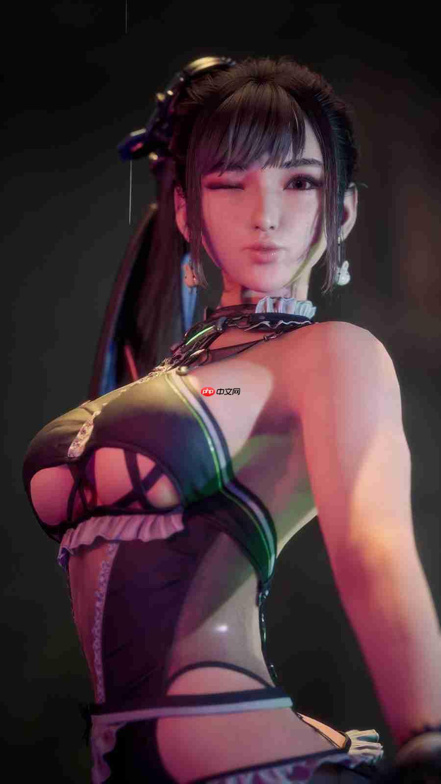 粉色连体服翘臀超性感！国外博主《剑星》伊芙新3D图  第10张