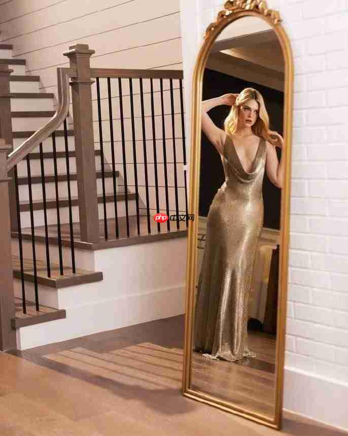 艾丽范宁活动写真图赏 穿深V长裙秀绝美腰臀  第6张