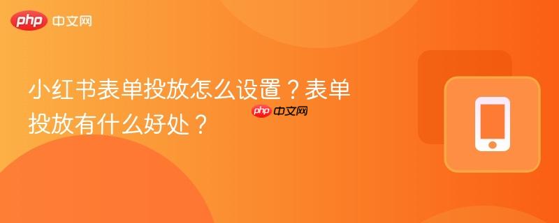 小红书表单投放怎么设置？表单投放有什么好处？  第1张