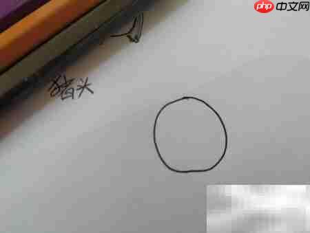 圆圈画猪头，简单几步搞定  第1张