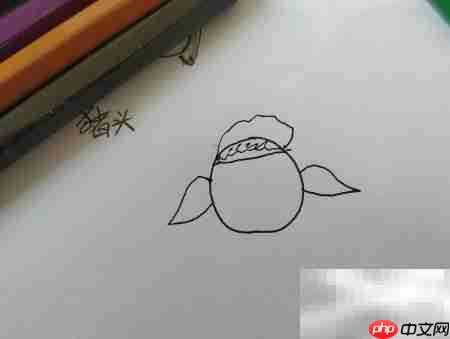 圆圈画猪头，简单几步搞定  第3张