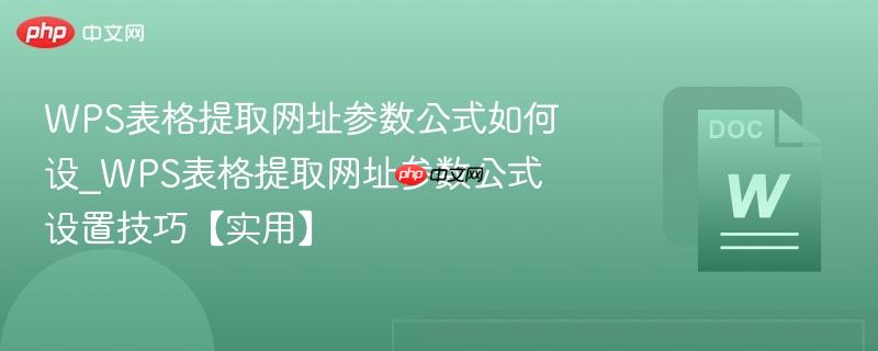 WPS表格提取网址参数公式如何设_WPS表格提取网址参数公式设置技巧【实用】  第1张