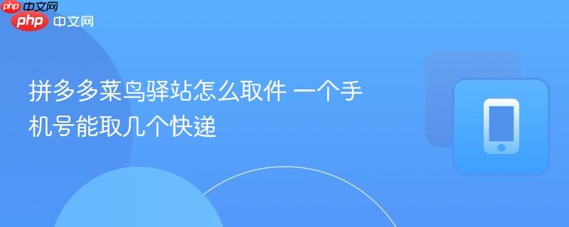 拼多多菜鸟驿站怎么取件 一个手机号能取几个快递  第1张