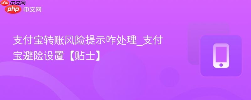 支付宝转账风险提示咋处理_支付宝避险设置【贴士】  第1张