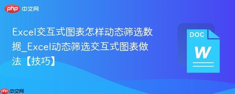 Excel交互式图表怎样动态筛选数据_Excel动态筛选交互式图表做法【技巧】