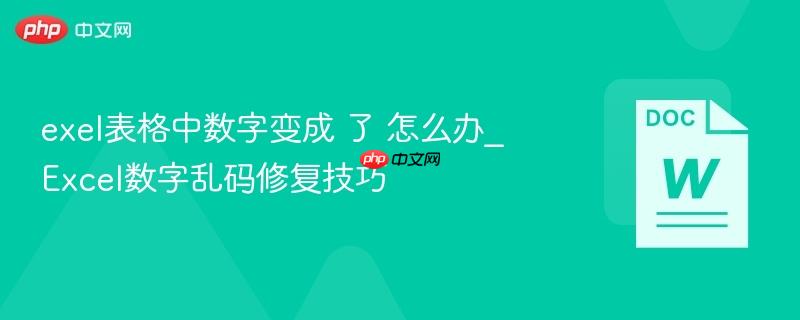 exel表格中数字变成 了 怎么办_Excel数字乱码修复技巧