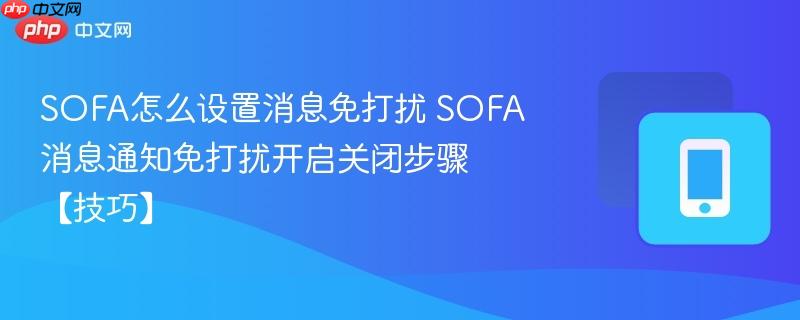 SOFA怎么设置消息免打扰 SOFA消息通知免打扰开启关闭步骤【技巧】  第1张