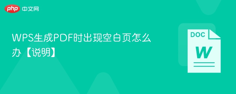 WPS生成PDF时出现空白页怎么办【说明】